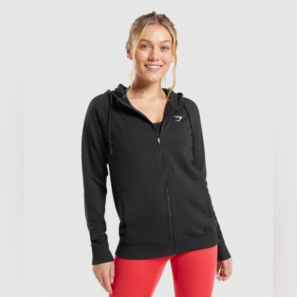 Gymshark Women’s Training Zip Hoodie Sweater Dark  Grey Oversized Size XS - Picture 1 of 9